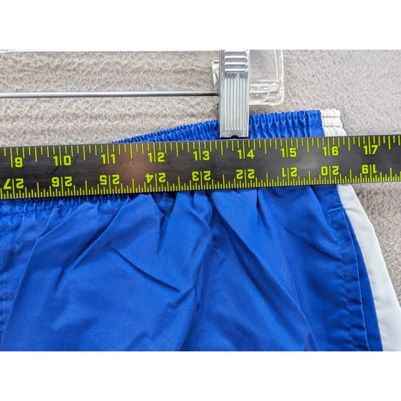 Adidas Track Pants Blue White Stripe Windbreaker Men's Size L Elastic Waist 90s - Picture 7 of 13